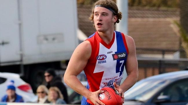 Melbourne Grammar School Year 12 student Sam Berry plays U18 footy for Gippsland Power, and is one of three country players from Gippsland chosen to take part in Victoria's AFL Draft Combine. Picture: Supplied