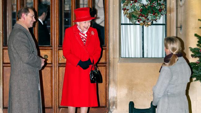 Edward and Sophie with the Queen last year. Picture: Max Mumby/Indigo – Pool/Getty Images