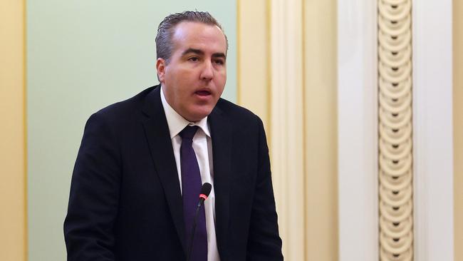 Member for Stafford Jimmy Sullivan during Thursday’s sitting. Picture: NewsWire/Tertius Pickard