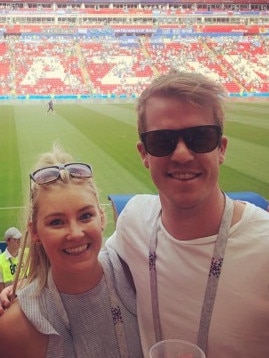 SuperCoach 2019 winner Dwayne Delmenico with his fiancee Samantha.