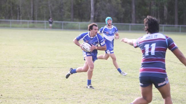 Isaac Worboys on the attack for the Seahawks. Picture: Richard Gosling/AAP Image