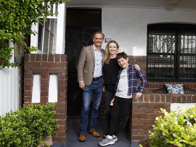 Marrickville has been ranked as one of the best suburbs you should be buying a home. Rachael and Nathan Whitelum and their son Harry, 10, are selling up their home and staying within the area. Picture: Jonathan Ng