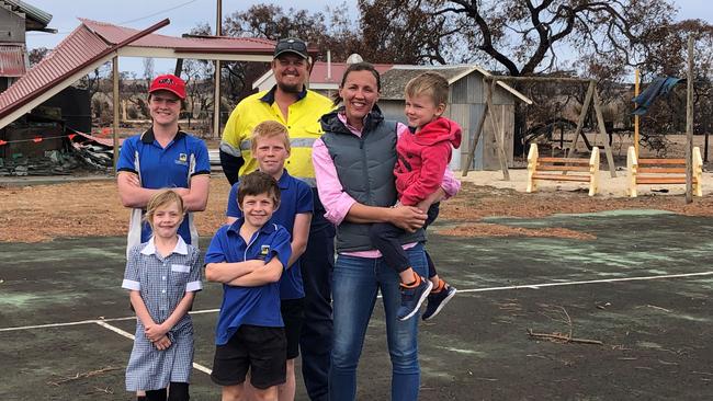 Stokes Bay Tennis Club members Abi Bowden, Caleb Bowden, Sam Bowden, Isaac Bowden, Marina Gregor, Charlie Gregor and Caleb Pratt.