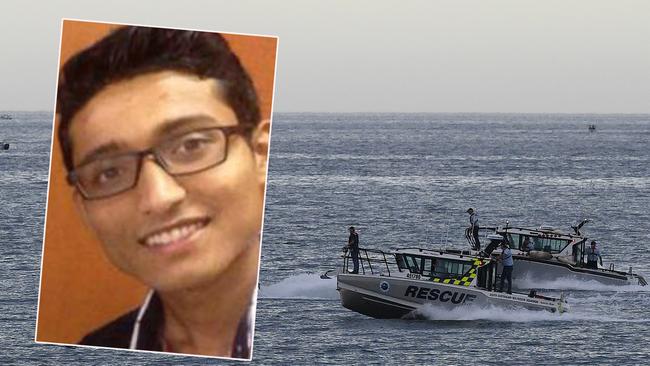 Nischal Ghimire went missing after a trip to the beach at Glenelg. Search boats started looking for the missing 22-year-old from Friday morning.