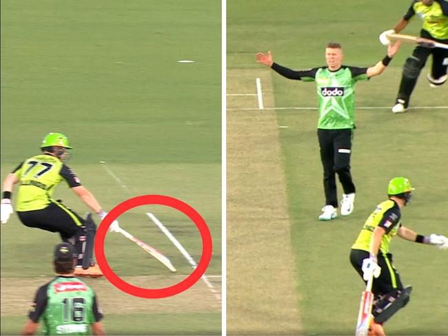 Sam Billings was nowhere near it. Photo: Fox Cricket.