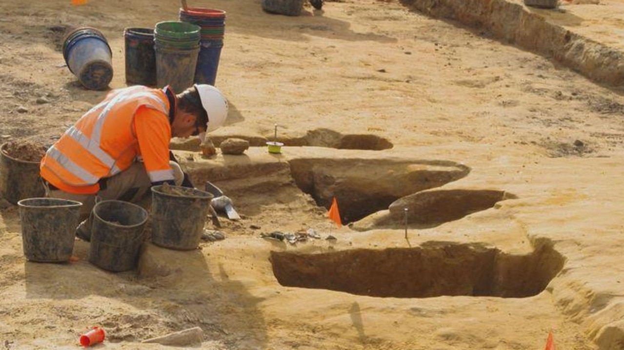 A 181-year-old burial vault, containing 11 graves, was found at the site.