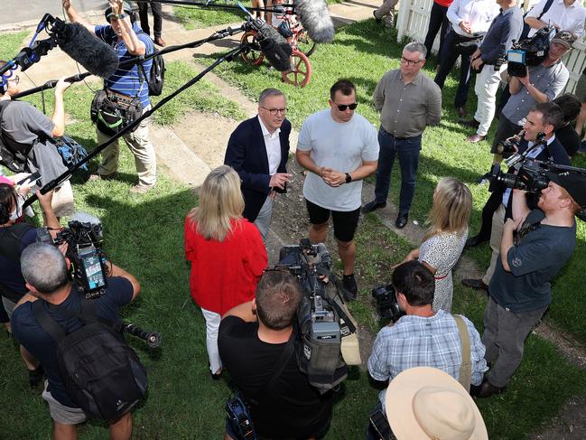 The Labor leader spent day eight of the campaign in Brisbane. Picture: Toby Zerna