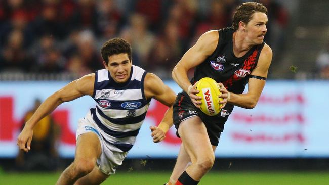 Geelong laid just 13 tackles in the first half against Essendon. Picture: Getty