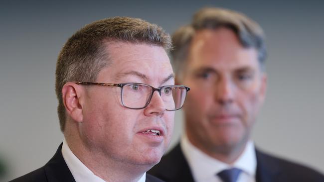 Minister for Defence Industry Pat Conroy and Deputy Prime Minister and Minister for Defence, Richard Marles. Picture: NCA NewsWire / David Mariuz