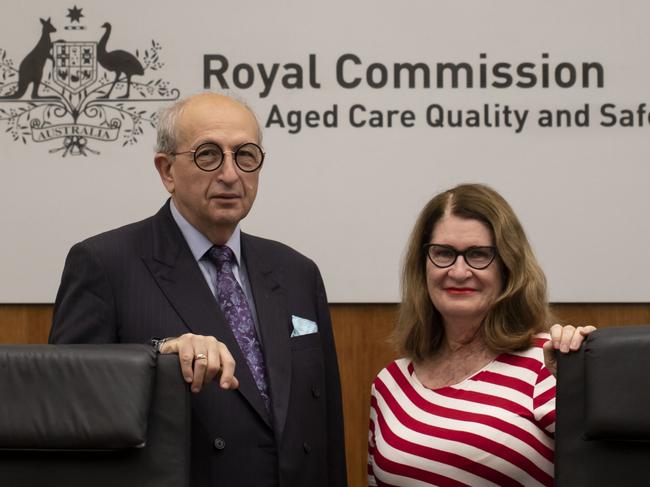 Supplied image for the Royal Commission into Aged Care Quality and Safety.  The  Royal Commission Chair, the Honourable Tony Pagone QC, and  Commissioner Lynelle Briggs AO. Photograph by Arsineh Houspian