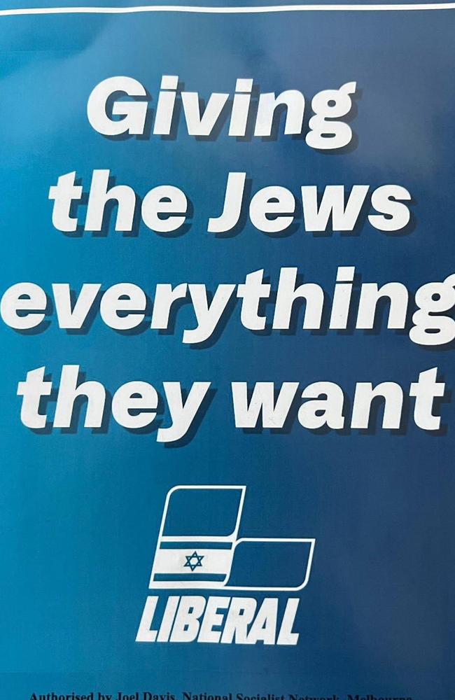 The rear side of the flyer found by Caulfield residents. Picture: Supplied