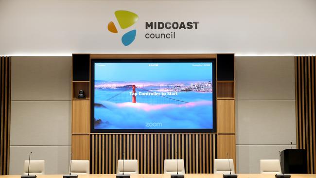 Daily Telegraph. First look inside the $18.6 mill Mid Coast Council building in Taree on the NSW mid north coast. Council Chambers Pic Nathan Edwards