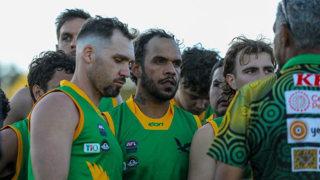 Pioneer snapped Federal's unbeaten run in the Central Australian Football League. Picture: Charlie Lowson / AFLNT Media