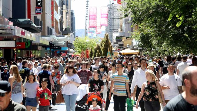 Boxing Day Sales in Rundle Mall last year. Picture: Calum Robertson