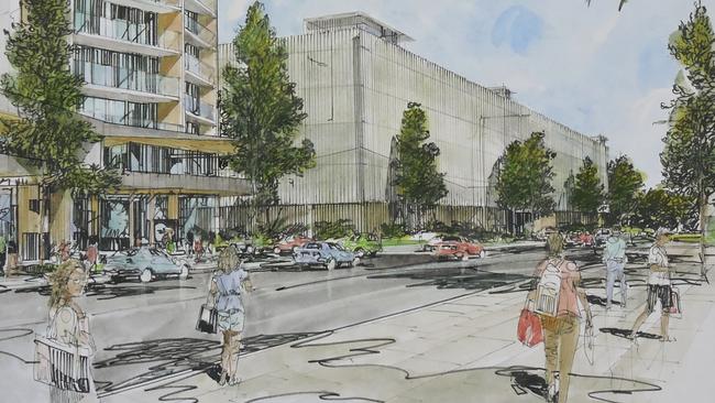 Artist's impression of Edmondson Park commuter carparking. Picture: Supplied