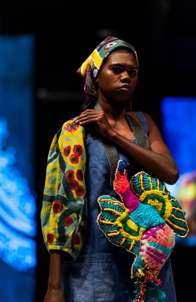 2024 Country to Couture at the Darwin Convention Centre showcases hand-designed First Nations fashion. Picture: Pema Tamang Pakhrin