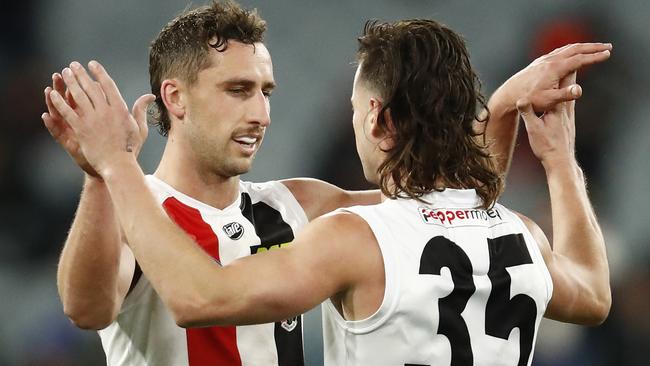 Luke Dunstan had a night out in the win. Picture: Darrian Traynor/Getty Images