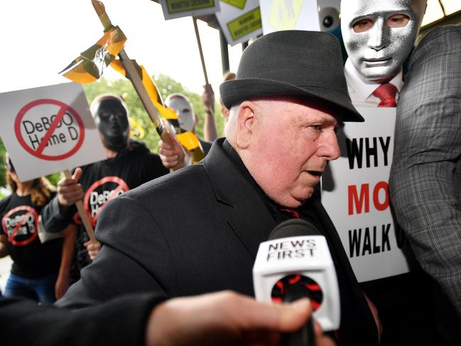 Vivian Frederick Deboo arrives at the District court in Adelaide, Wednesday, November 28, 2018. Deboo has been charged with various counts of indecent assault following an incident south of Adelaide. (AAP Image/David Mariuz) NO ARCHIVING