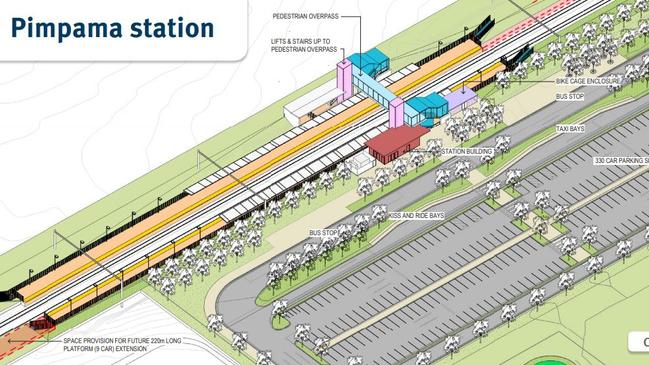 Pimpama heavy rail station designs.