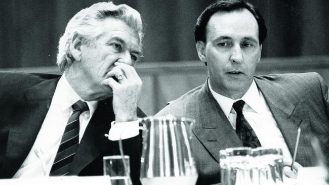 In the end, trust held Bob Hawke and Paul Keating (pictured here in 1991) together, Mr Keating said as he delivered the eulogy. Picture: News Corp