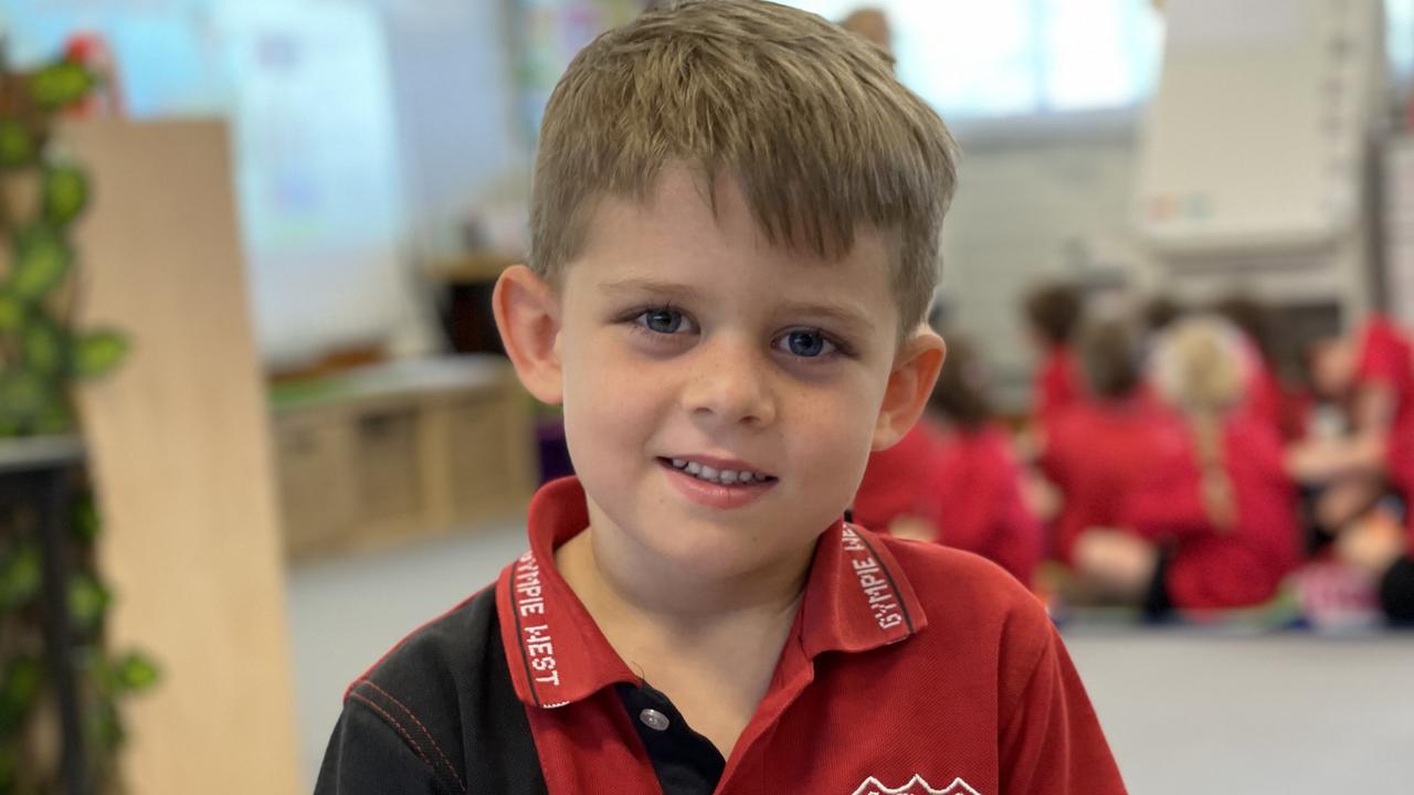 Griffin Cook – Gympie West State School prep students on first day, Monday January 22, 2024.