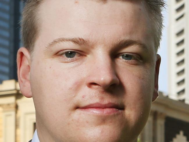 Two new upper house MPs in the Legislative Council of Victoria are from the Shooters and Fishers Party. Jeff Bourman and Daniel Young. Photographed in the grounds of parliament house is  Daniel Young Picture: Mark Wilson