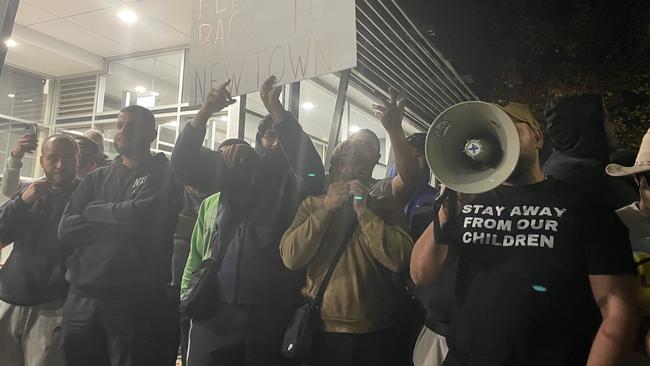 Riot police were called to the council’s Merrylands chambers in May.