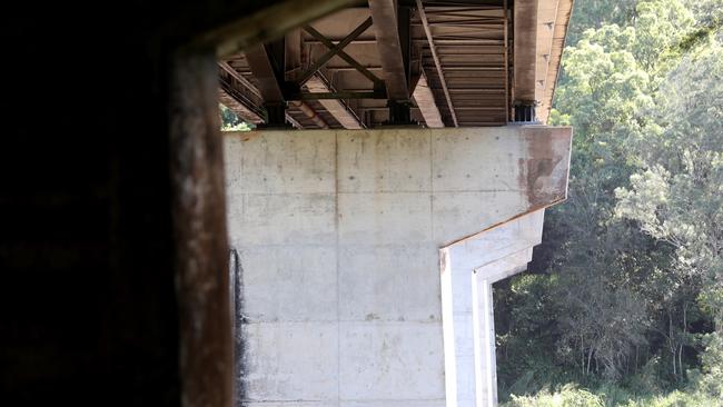 Welding will begin under the Barron River bridge on the Kennedy Highway near Kuranda. Picture: Stewart McLean