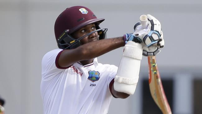 West Indies opener Kraigg Brathwaite scored a half-century on day two of the third Test against India.