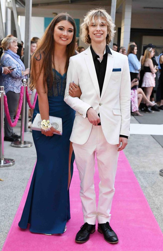 Amber Tofful and Jett Atkins at Meridan State College formal. Picture: Patrick Woods.