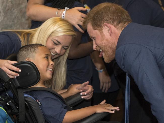 The couple were praised for how well they connected with the sick kids. Picture: MEGA