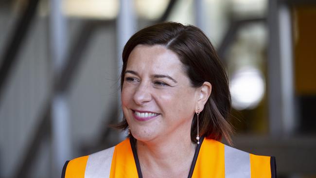 Opposition Leader Deb Frecklington visits Neumann Steel on the Gold Coast. Picture: Sarah Marshall