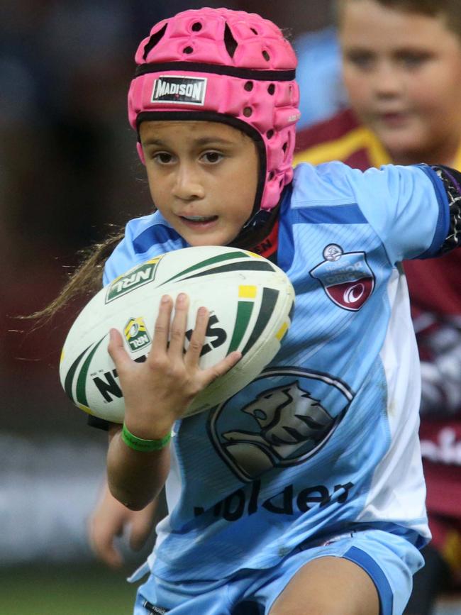 Waiaria playing for the Toongabbie Tigers under 10s.