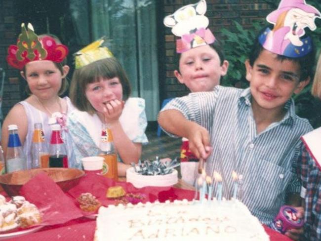 Adriano Zumbo at his birthday party as a child. Picture: Supplied