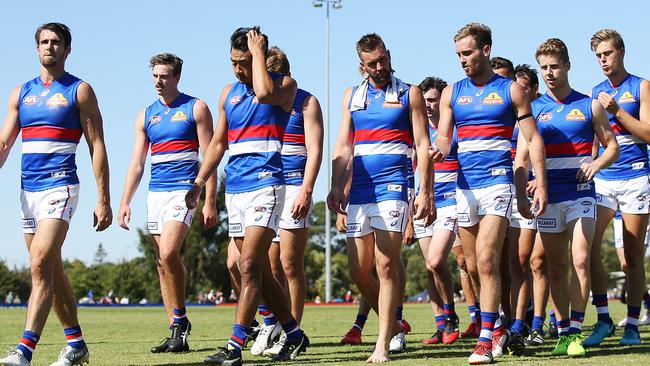 The Dogs were disappointing after quarter time against the Magpies. Picture: Getty