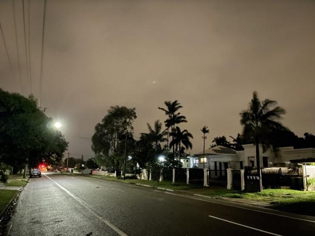 The eerie scene in Townsville as Tropical Cyclone Kirrily crossed. Photo: Evan Morgan