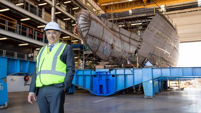 Luerssen chief Jens Nielsen at the Osborne Naval Shipyard. Picture: James Elsby