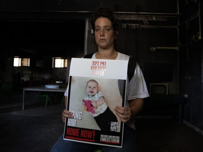 Yifat Zailer at the kindergarten of kibbutz Nir Oz. Her cousin’s children were Hamas’ youngest captives. Picture: Liam Mendes