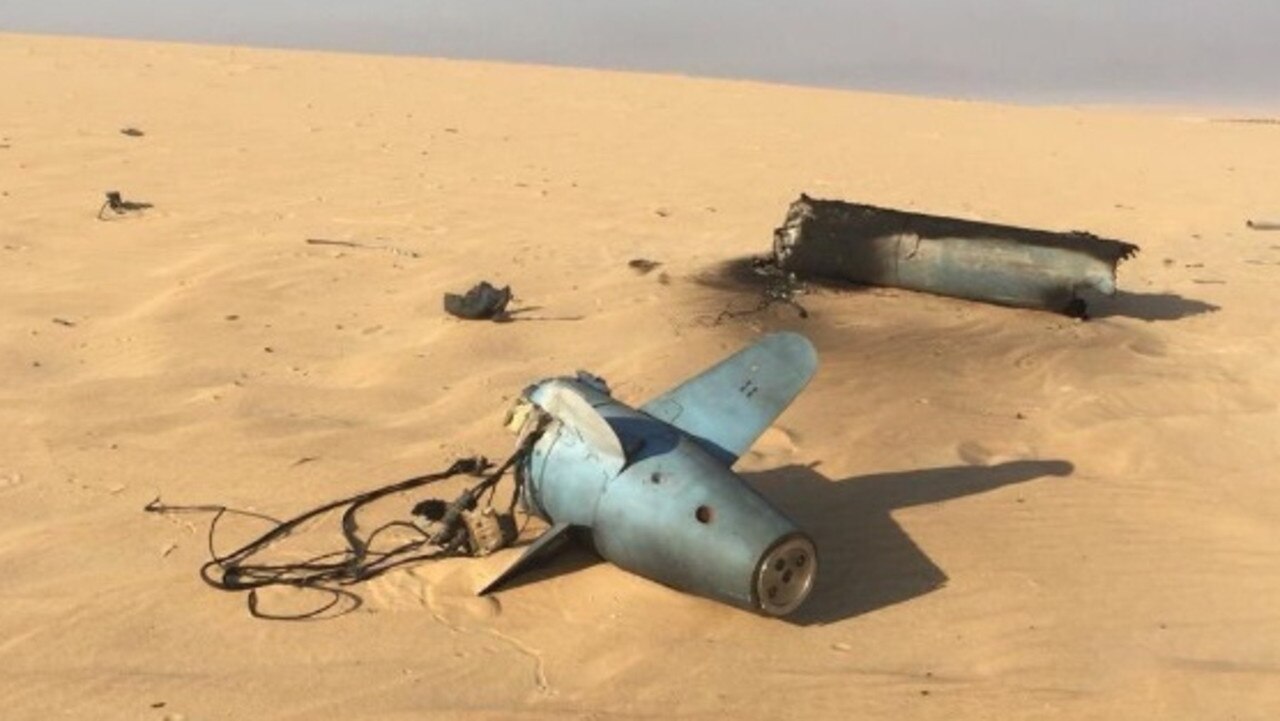 Another view of the wreckage purportedly from an Iranian cruise missile.