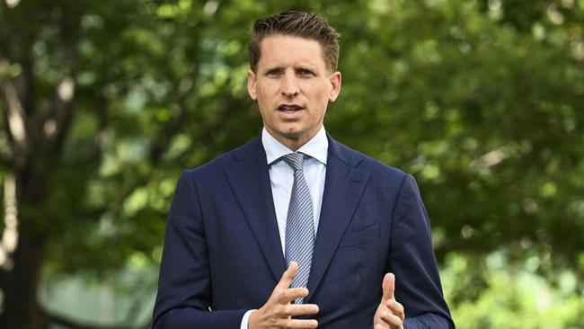 Coalition defence frontbencher Andrew Hastie outside parliament in February. Picture: NCA NewsWire / Martin Ollman