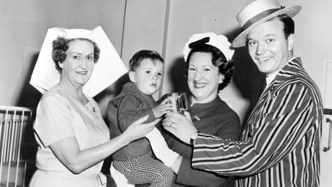 Bert Newton at the opening of the childminding centre at Chadstone Shopping Centre in 1960.