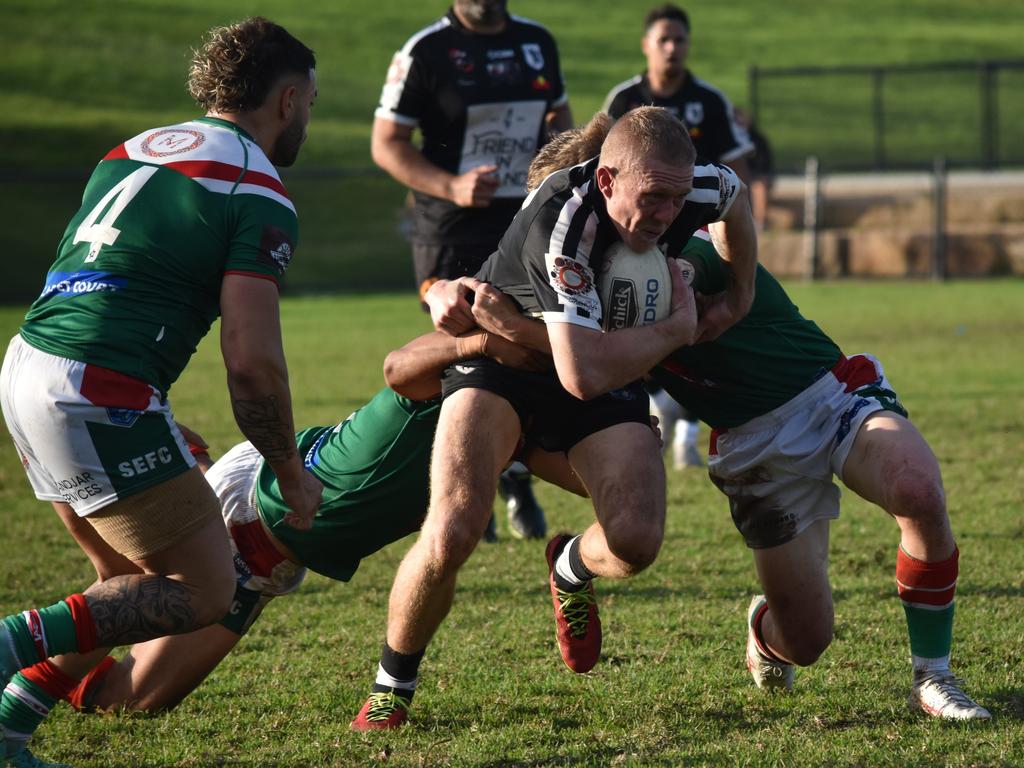 Jay Belgrove charges at the line. Picture: Sean Teuma/NewsLocal