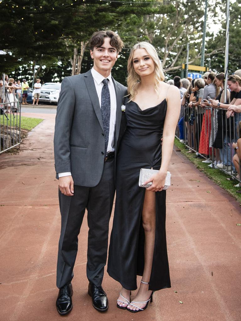 Alex Fischer and partner Annie Kowitz at St Mary's College formal at Picnic Point, Friday, March 24, 2023. Picture: Kevin Farmer