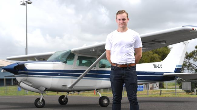 Alex Kingsford-Smith, 25, Upper Orara  great-great nephew of Sir Charles Edward Kingsford Smith, who has just been qualified with his commercial pilots licence