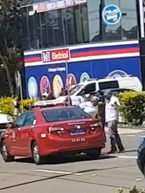 Moment Aymen Fakaha carjacks cab 