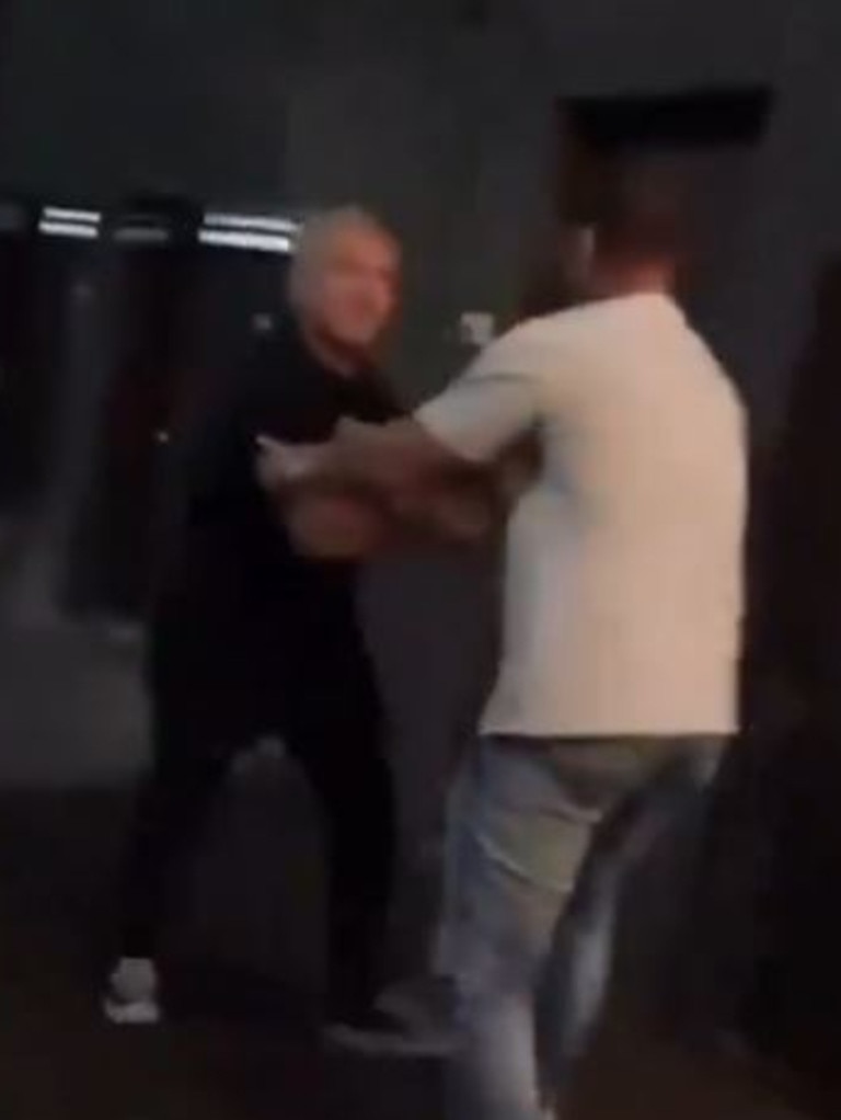 A video has surfaced on social media of what appears to be sports journalist Paul Kent involved in an altercation with another man outside Totti's in Rozelle.