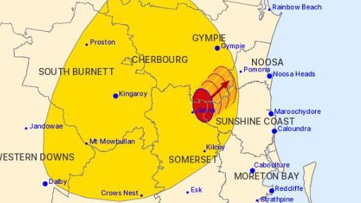 The Bureau of Meteorology has issued a severe thunderstorm warning for the Sunshine Coast and nearby regions.