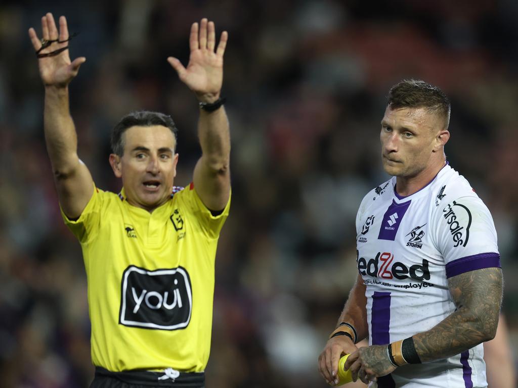 Tariq Sims is sent to the bin. Picture: Scott Gardiner/Getty