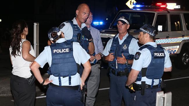 Police raced to Broadbeach following a violent bikie brawl.