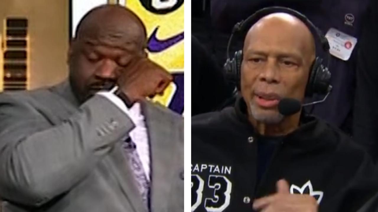 NBA 2023: Shaquille O'Neal and LeBron James, Shaq in tears talking to Kareem Abdul-Jabbar, news, video, emotional, tears, watch - Fox Sports